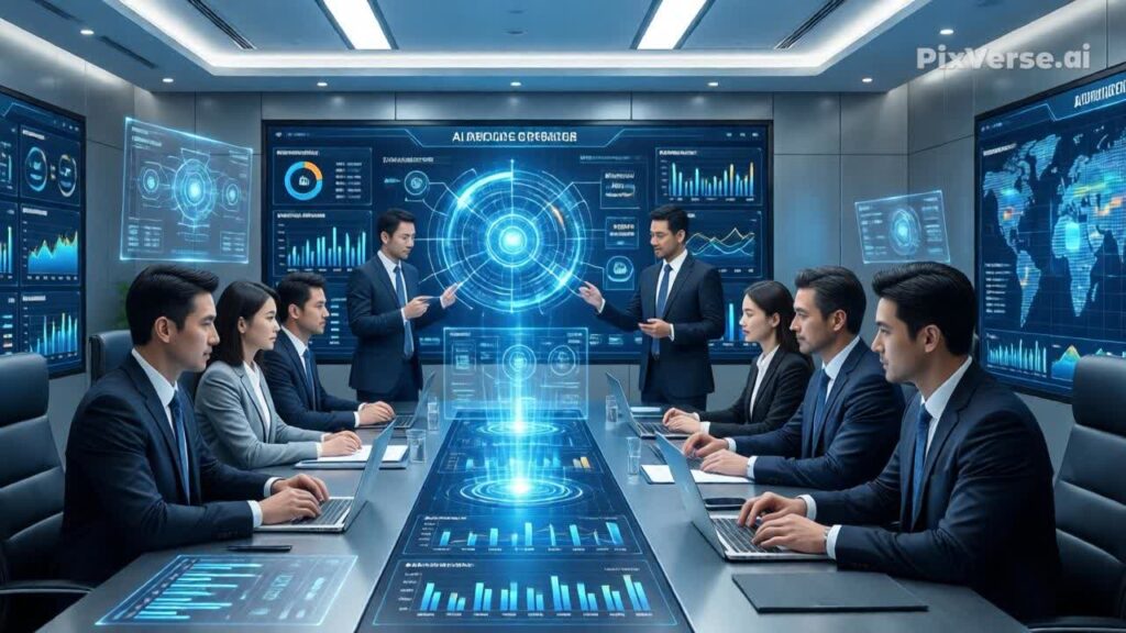 AI governance dashboard providing strategic visibility, compliance monitoring, and business intelligence for enterprise decision-making