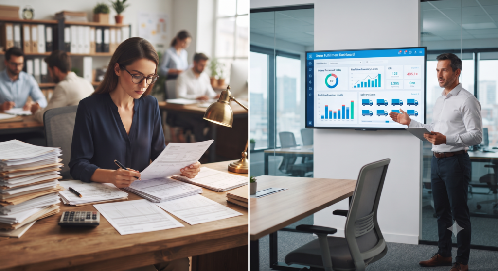 Comparison between traditional OMS and AI-driven order management systems"