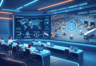 AI order management system dashboard tracking real-time order fulfillment"