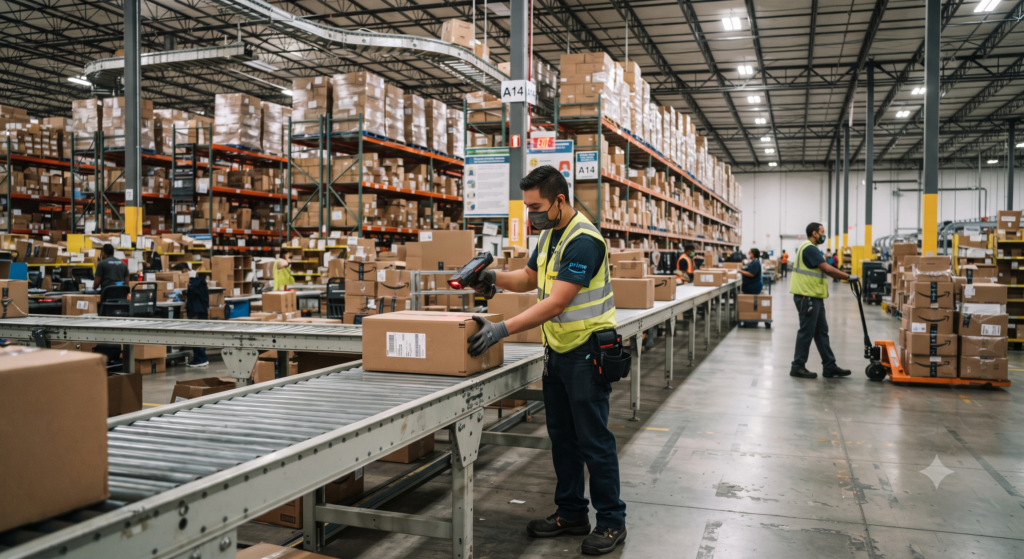 AI selecting the optimal warehouse for faster and cost-effective order fulfillment