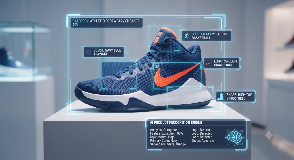 Computer Vision technology recognizing product images through AI image classification