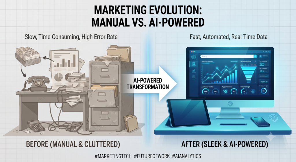 Traditional marketing vs AI-driven marketing comparison