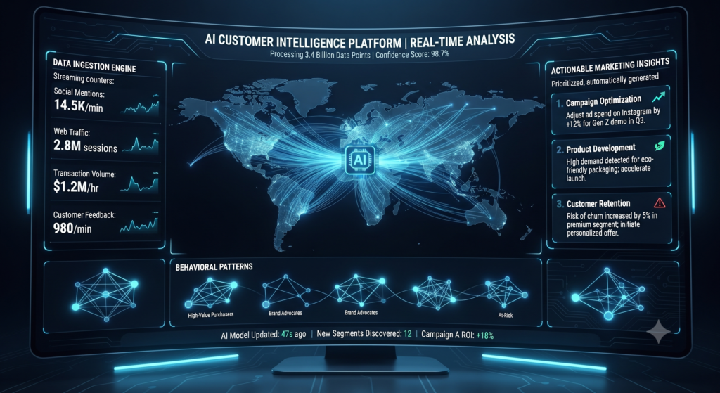 AI analyzing customer data for digital marketing insights
Will AI replace Digital Marekting?