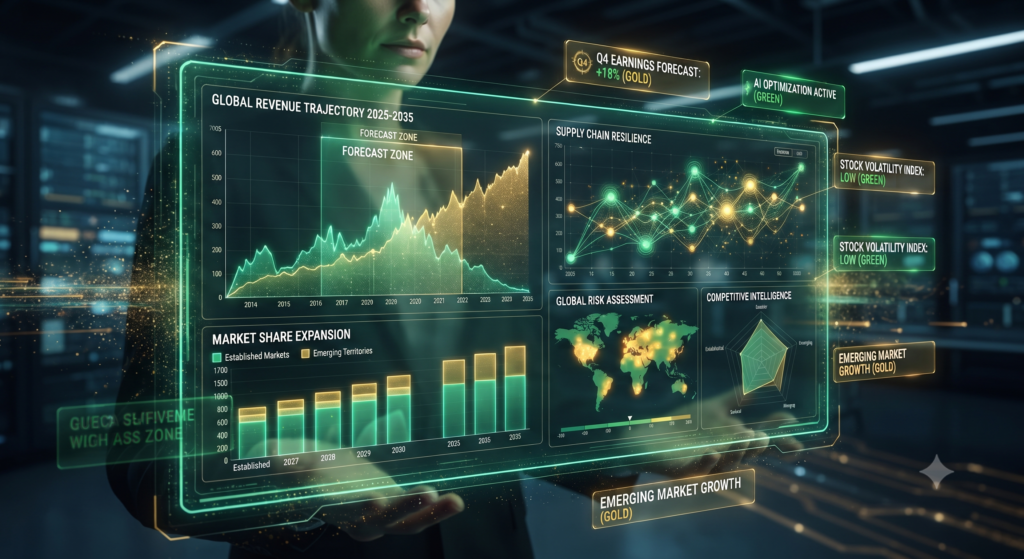 "Predictive analytics dashboard for marketing decision-making."