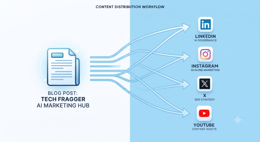 Repurposing one piece of content across multiple platforms for personal branding